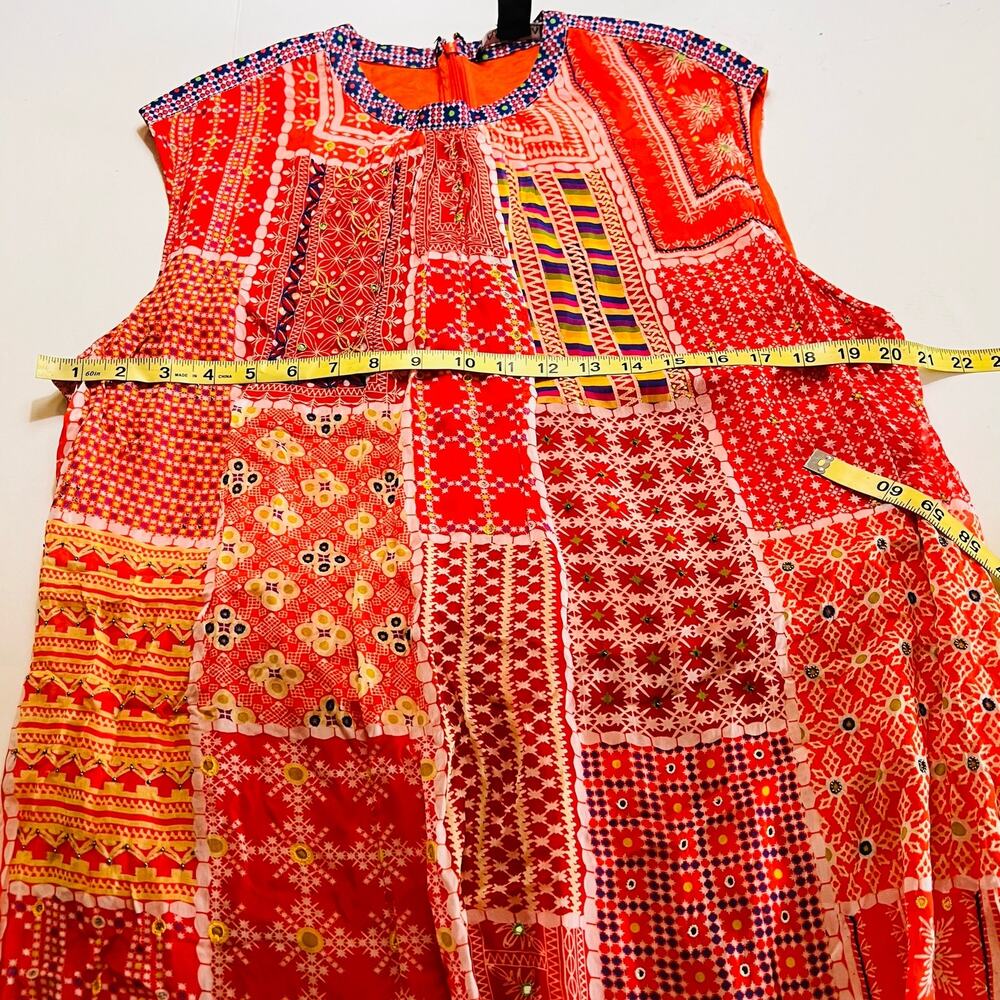 Anthropologie Tanvi Kedia Sol Patchwork Beaded Dress Size XL - Picture 7 of 9